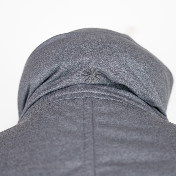 Athleta Limber Down Convertible Puffer Jacket Vest Gray Goose Down Size M - Picture 10 of 14